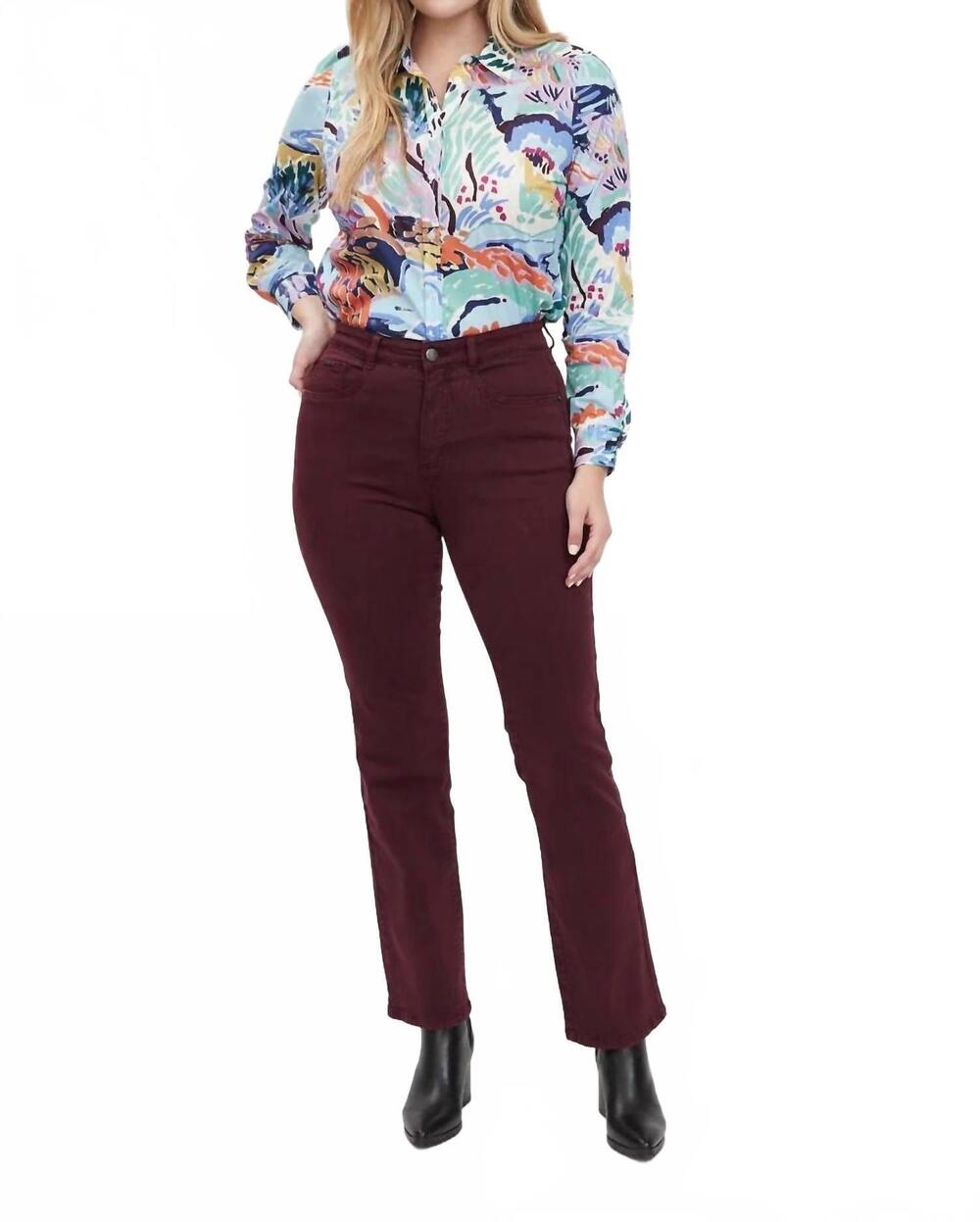 NEW FDJ peggy bootcut jeans in rich brown